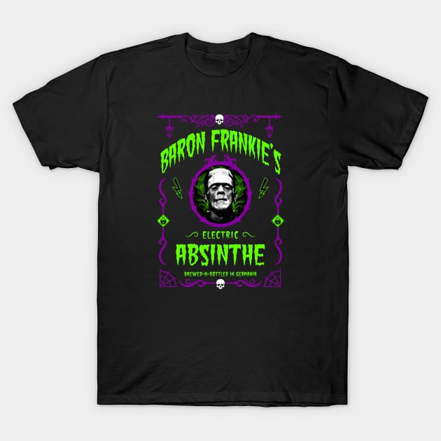 ABSINTHE MONSTERS 5 (BARON FRANKIE) T-Shirt by GardenOfNightmares